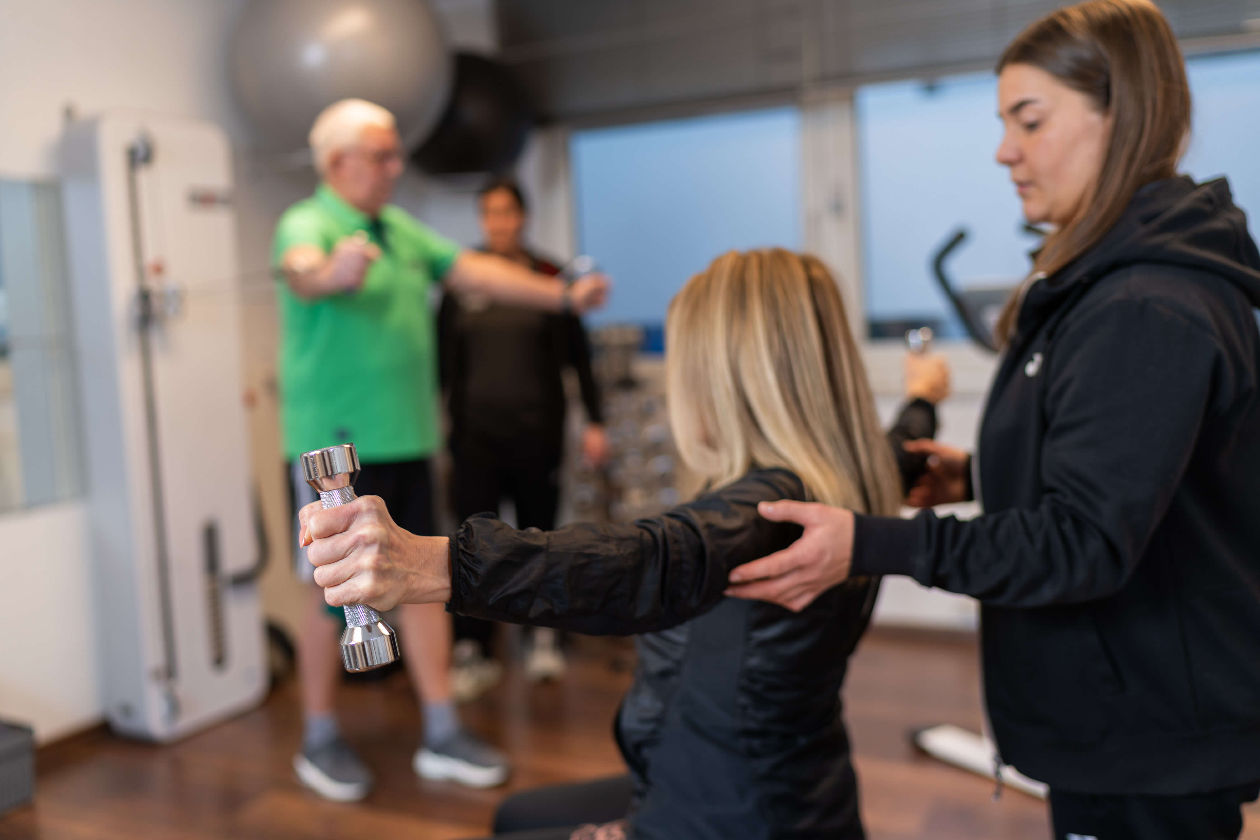 Volle Trainingsfl&auml;che bei K&ouml;rperkraft Physiotherapie in Ratingen.